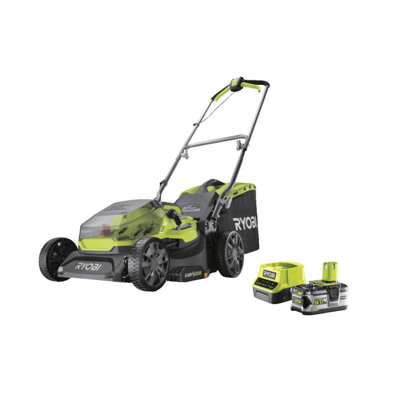 Ryobi - Tondeuse poussée 18V Brushless Ø coupe 37 cm ramassage et mulching - Ryobi