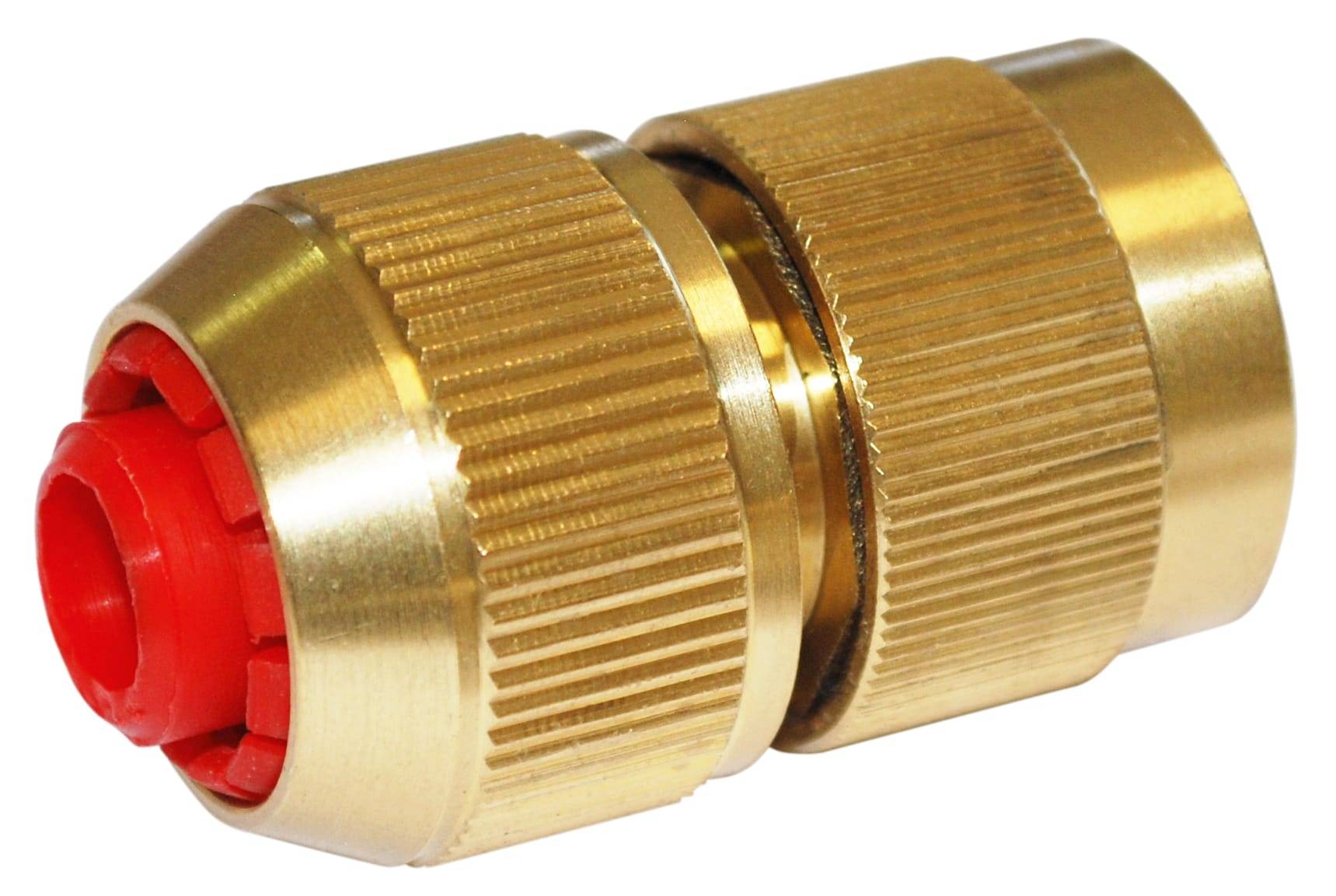 Raccord automatique laiton, 3 billes inox, bague aquastop, pour tuyau de Ø19, passage d'eau 14