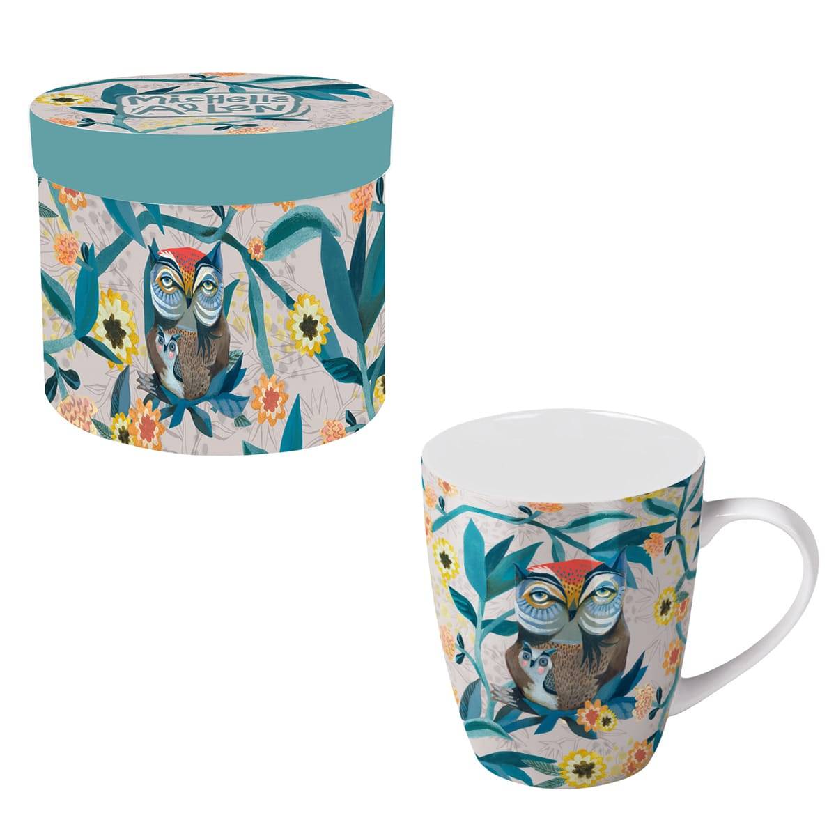 Mug Céramique Hauteur 10,5 cm Largeur 8 cm Les Chouettes de Michelle Allen
