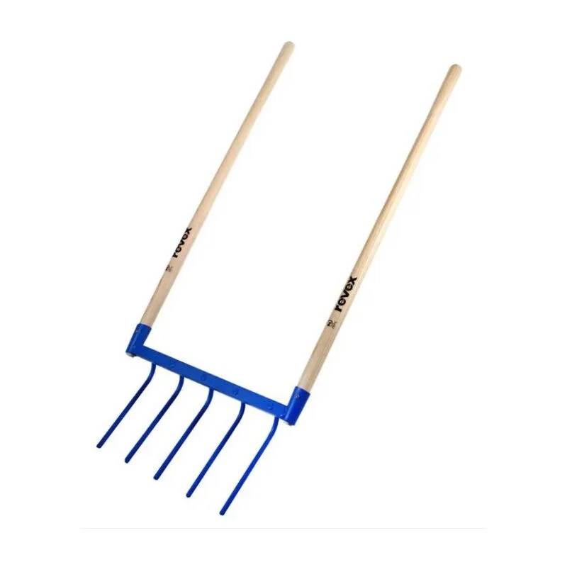 Fourche aératrice dents courbes acier rouge L.110 cm - Revex - Imagen 2