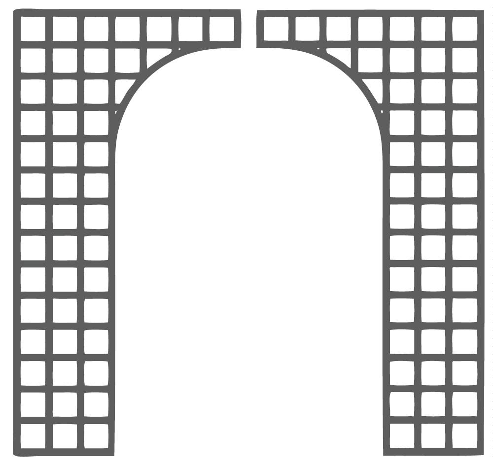Treillages de finition baies droit et gauche 1x1,97m anthracite