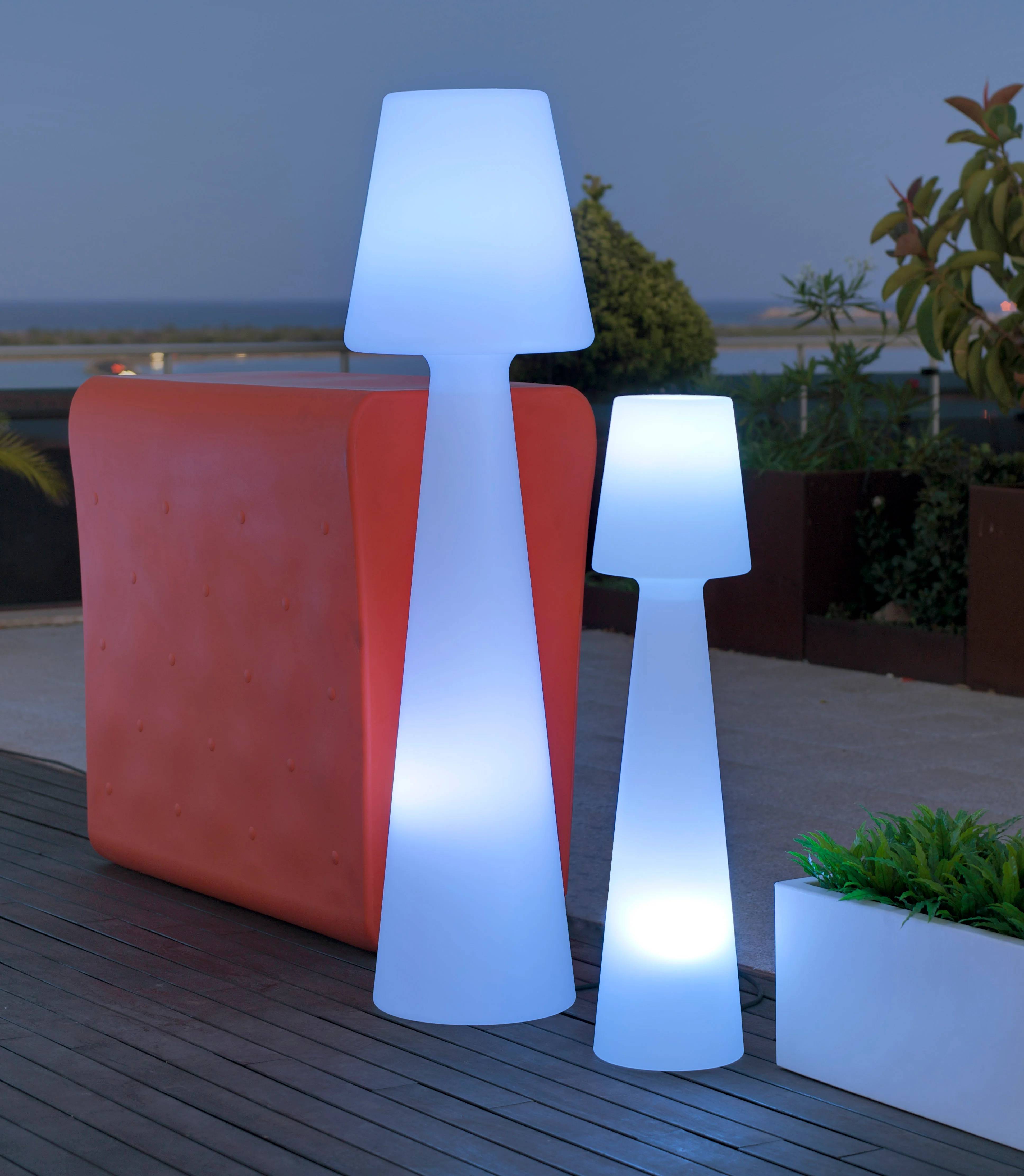Lampadaire extérieur LED Polyéthylène Blanc H 165 cm – NEWGARDEN - Imagen 2