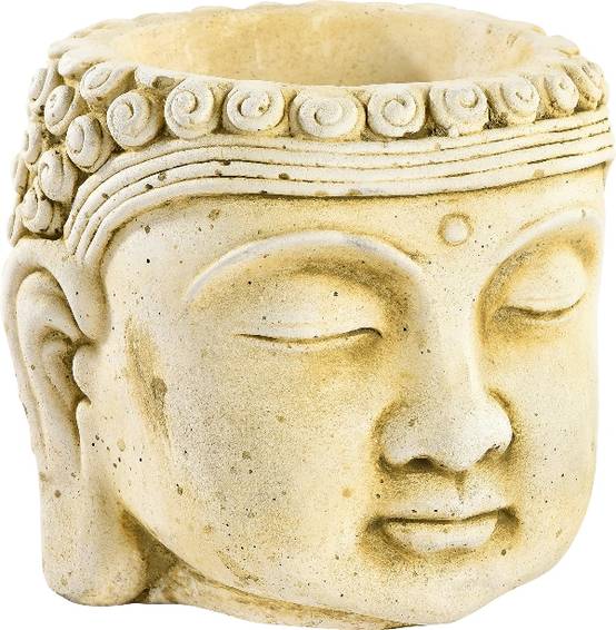 Cache pot tête bouddha Hindou PM vieilli l.12 x P.12 x H.9,5 cm