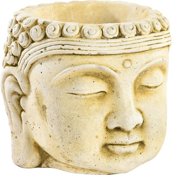 Cache pot tête bouddha Hindou PM vieilli l.12 x P.12 x H.9,5 cm