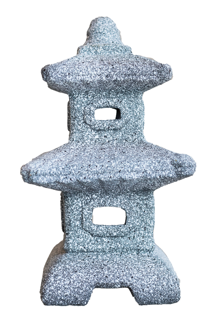 Lanterne chinoise PM ton gris ciré l.15 x P.15 x H.25 cm