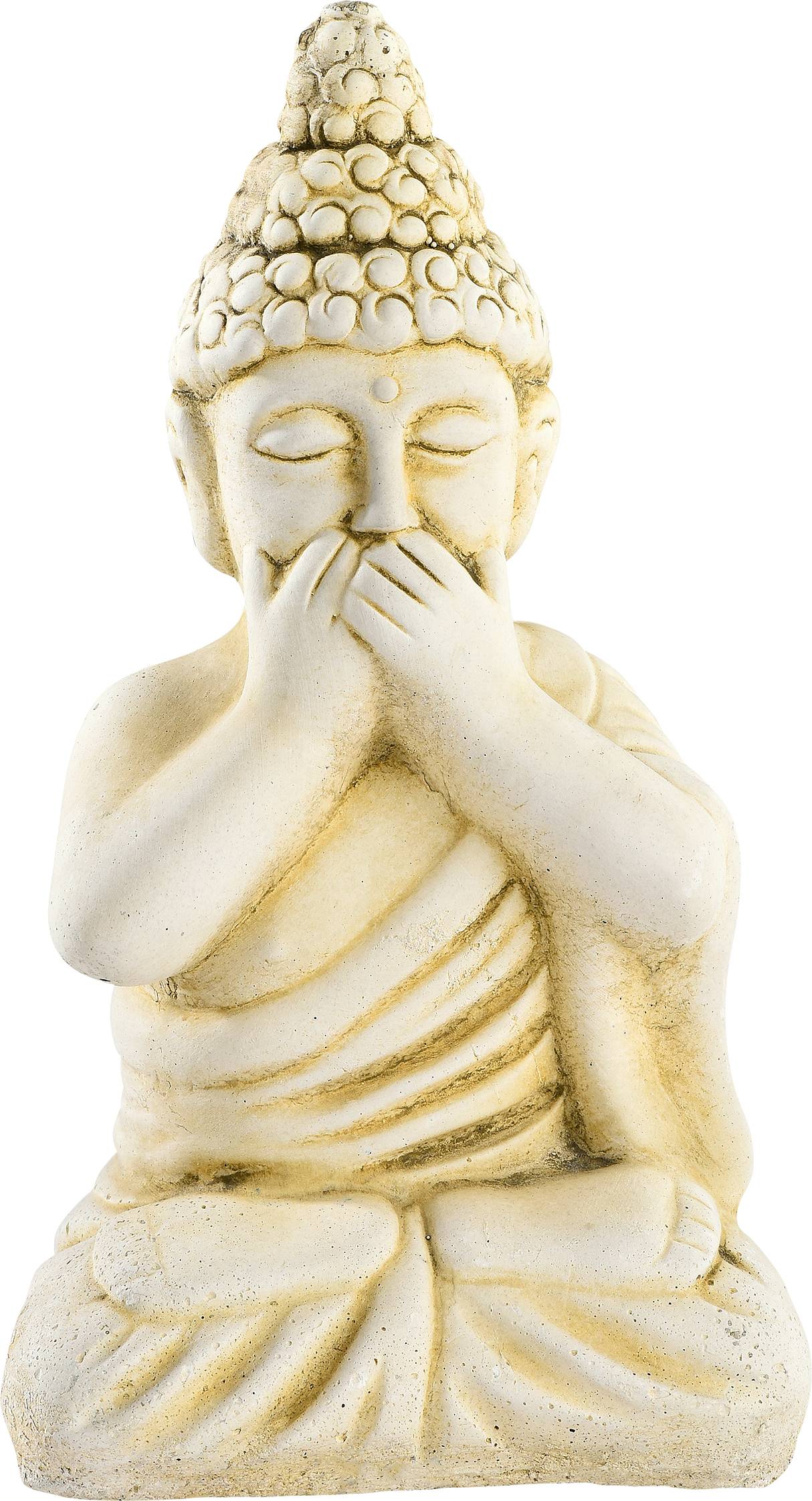 Statue Shiva PM je ne dirai rien vieilli l.9 x P.12 x H.20 cm