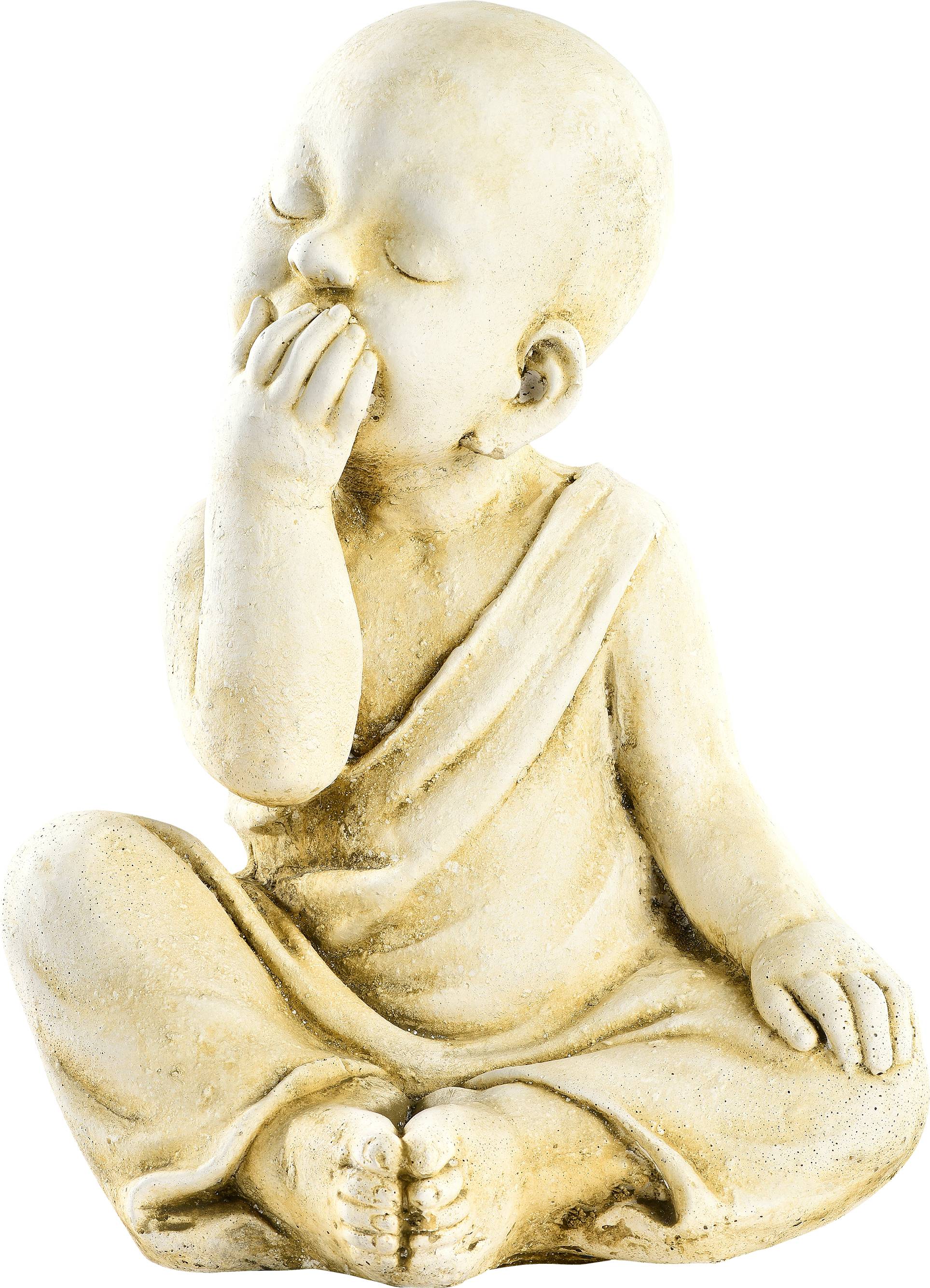 Statue Moine enfant assis ton vieilli l.25 x P.19 x H.32 cm