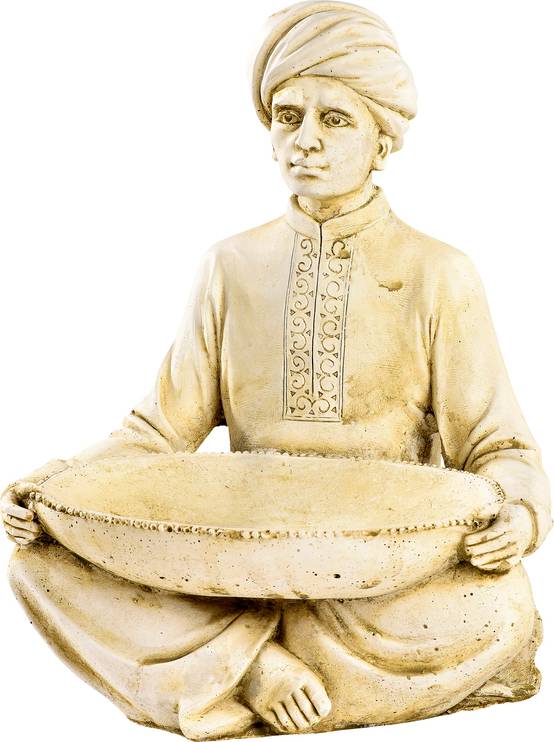 Statue Maharaja au plateau hauteur 30 cm ton ciré