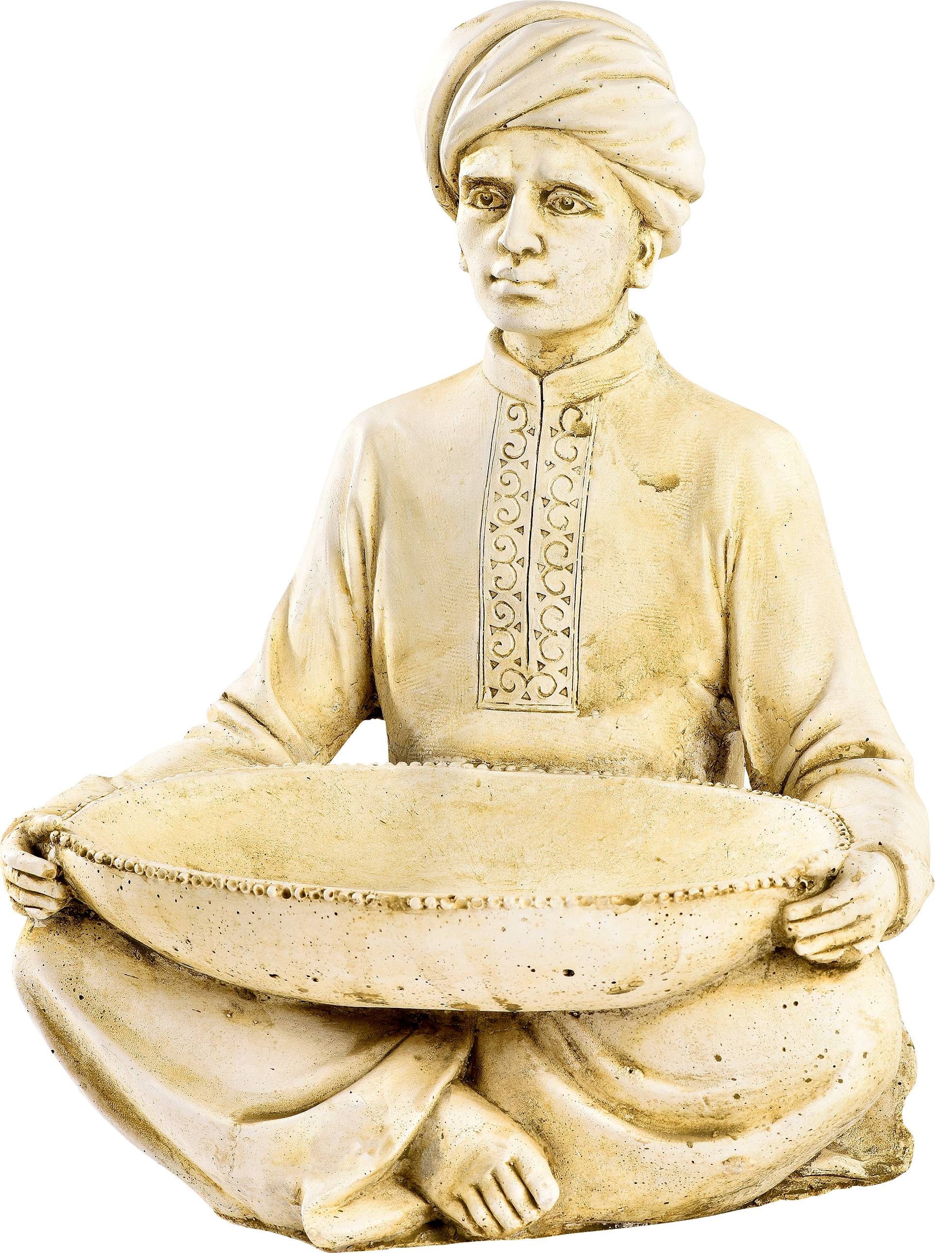 Statue Maharaja au plateau hauteur 30 cm ton ciré