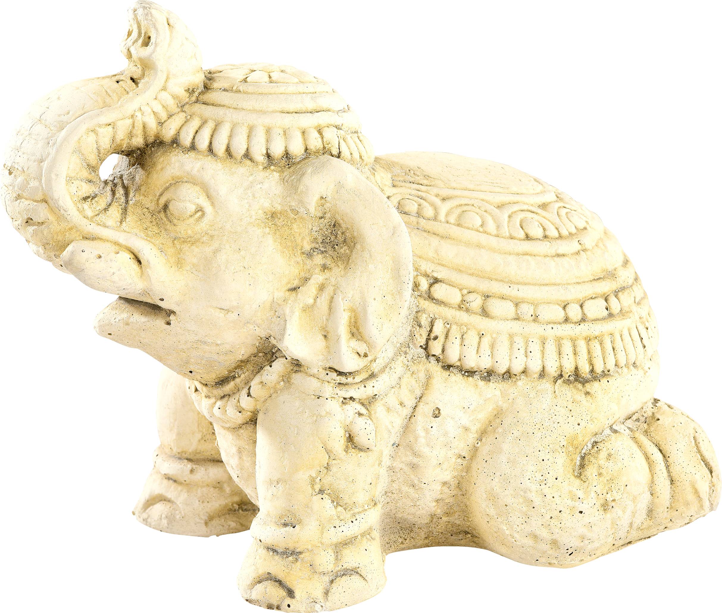Estatua Elefante Hindú MM envejecido l.15 x P.22 x H.20 cm