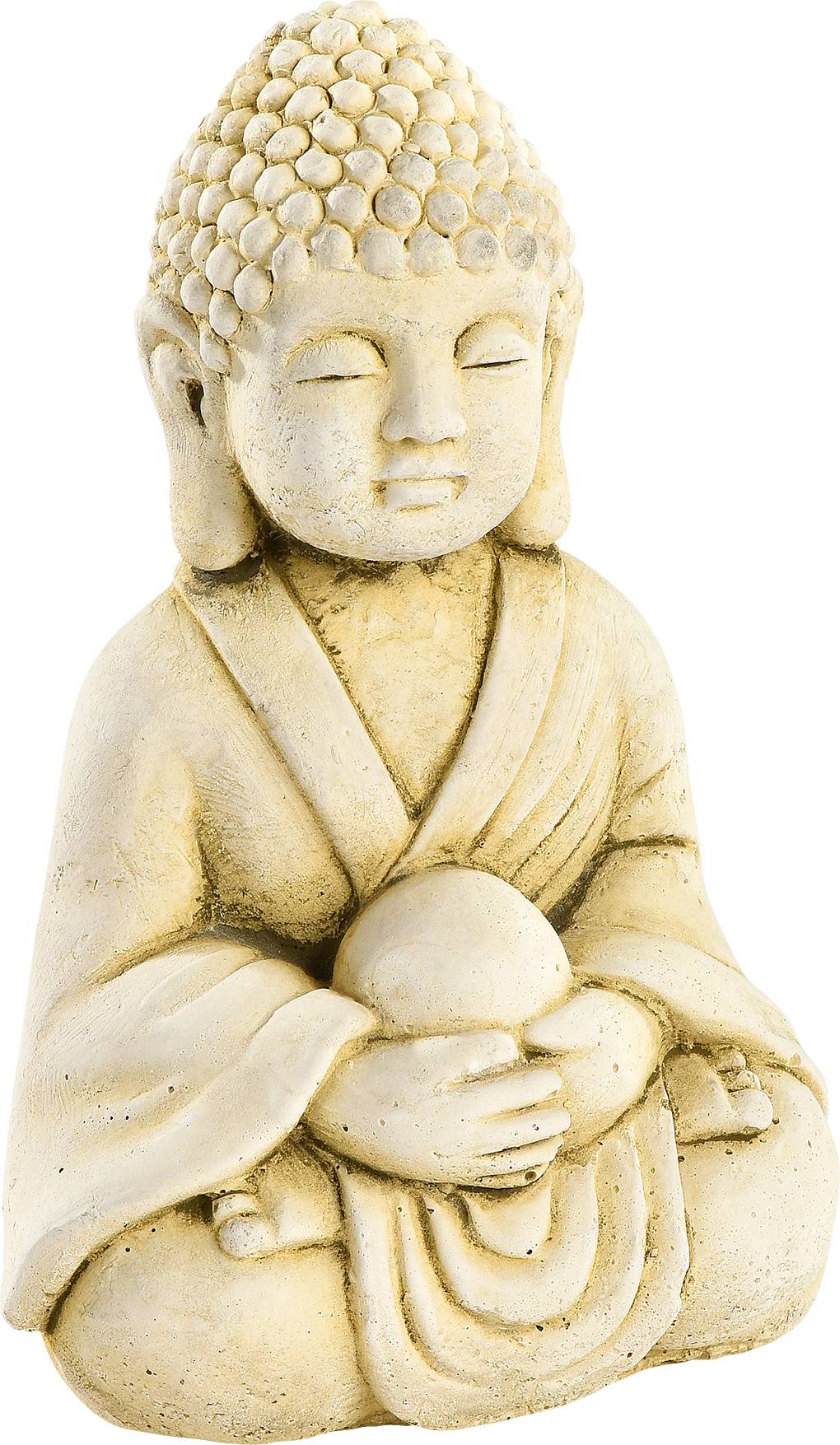 Mini statue Mini Bouddha Hindou boule PM 15 cm ton vieilli