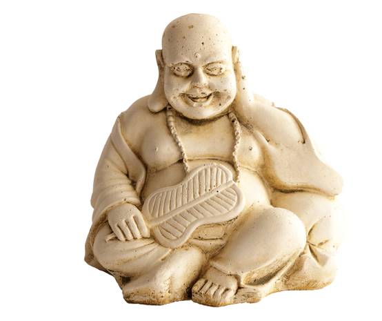 Statue Mini Bouddha chinois palme vieilli l.15 x P.10 x H.15 cm