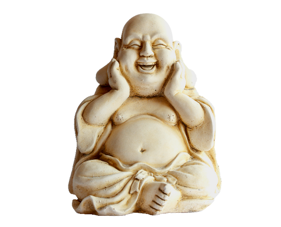 Statue Bouddha Chinois MM joyeux vieilli l.20 x P.20 x H.20 cm