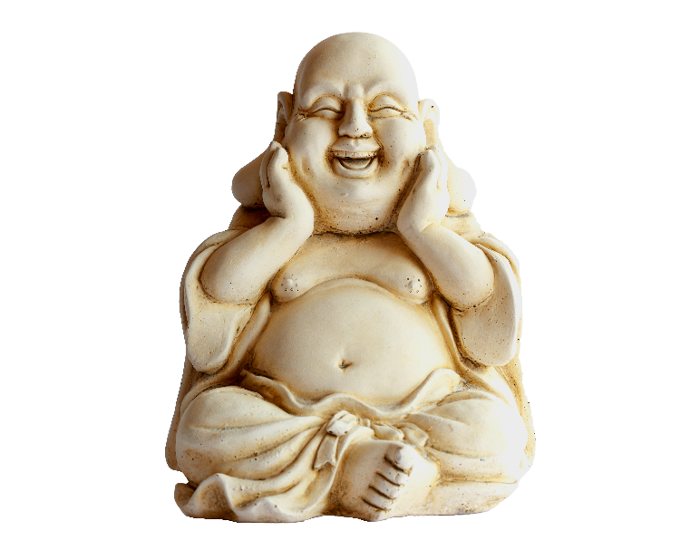 Statue Bouddha Chinois MM joyeux vieilli l.20 x P.20 x H.20 cm