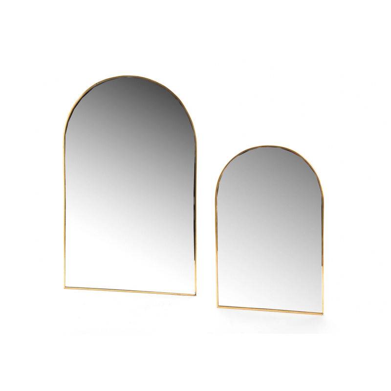 Miroir voyage Verre Or L. 35 cm l. 0,5 cm H. 22,5 cm