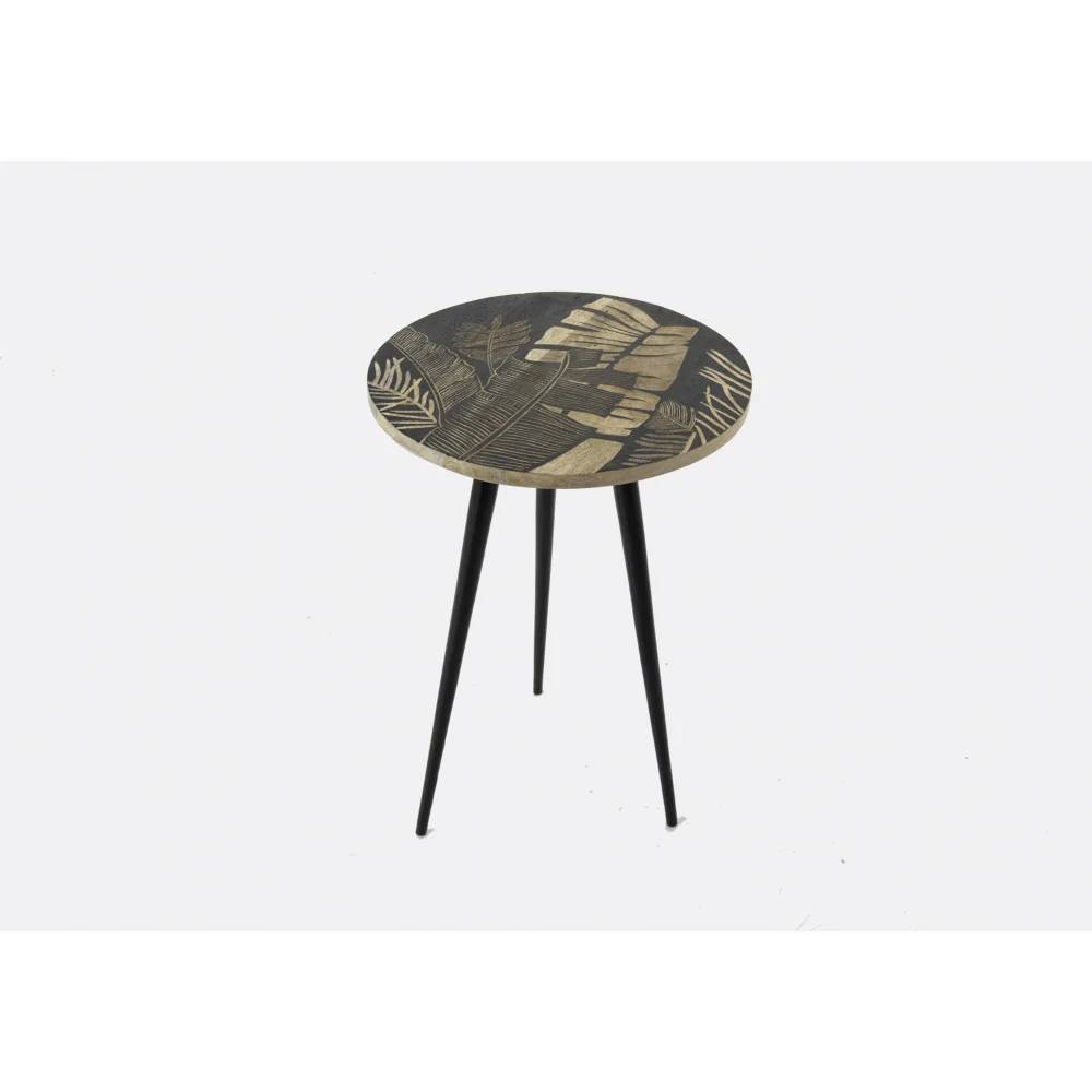 Table basse bois noir L 40 cm l 40 cm H 60 cm – AMADEUS - Imagen 3