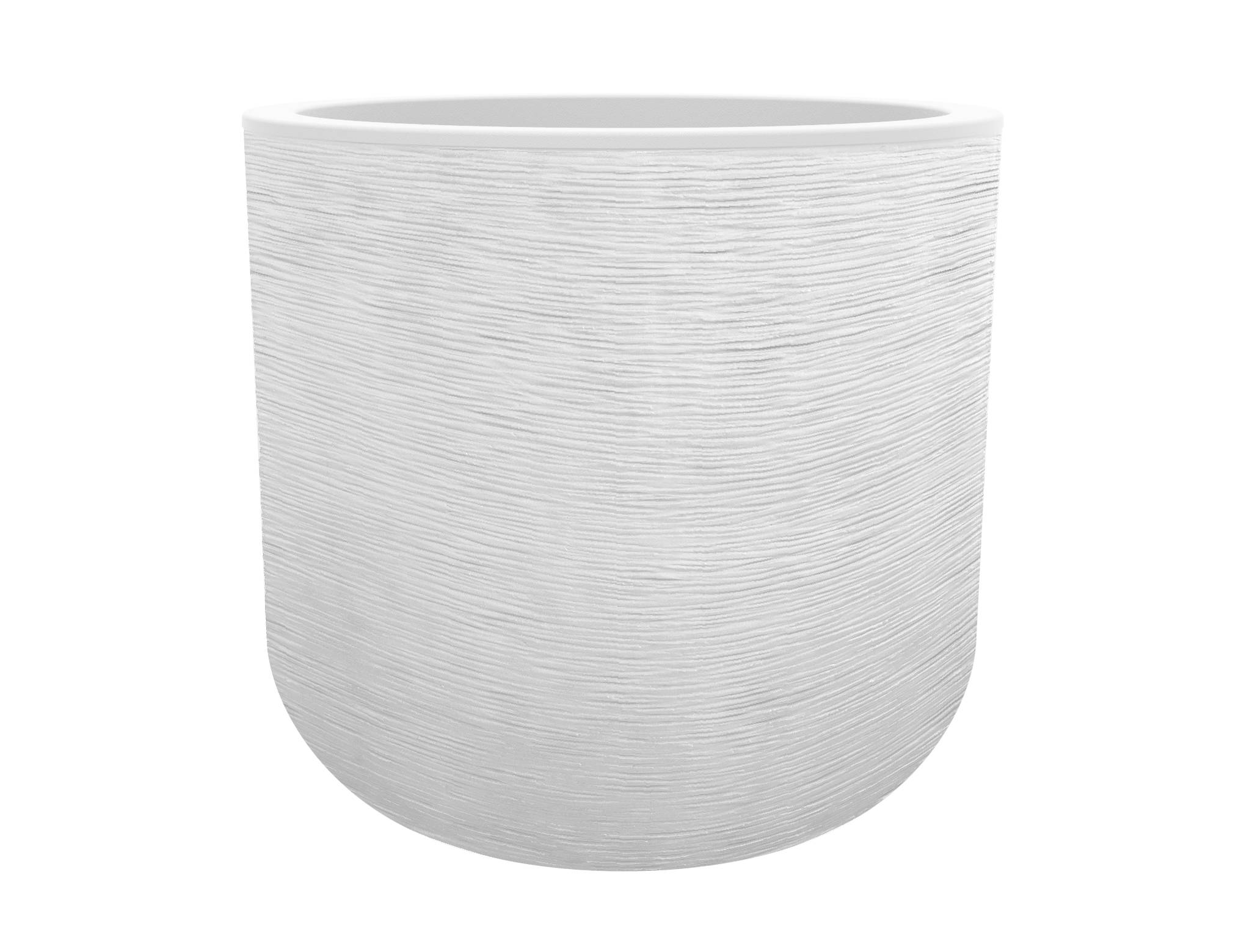 Pot Rond Plastique Blanc cérusé - EDA - Image 1