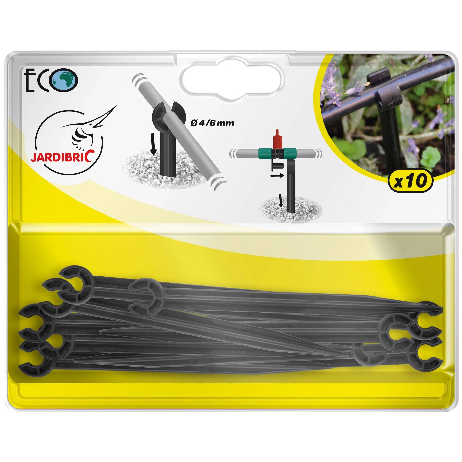 Piquet Tuyau Capillaire PVC Noir Lot de 10 - JARDIBRIC - Image 4