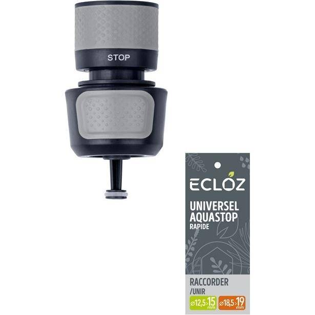 Ecloz - Conector rápido universal stop bi-material D. 12,5 a 19 mm - ECLOZ - Imagen 2