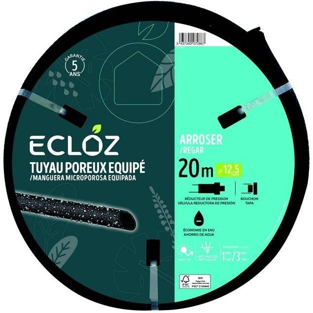 Ecloz - Tuyau poreux arrosage 12,5 mm x 20 m kit réducteur - ECLOZ - Imagen 2
