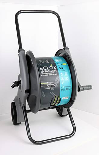 Ecloz - Dévidoir sur roues 12,5 mm x 25 m équipé - ECLOZ
