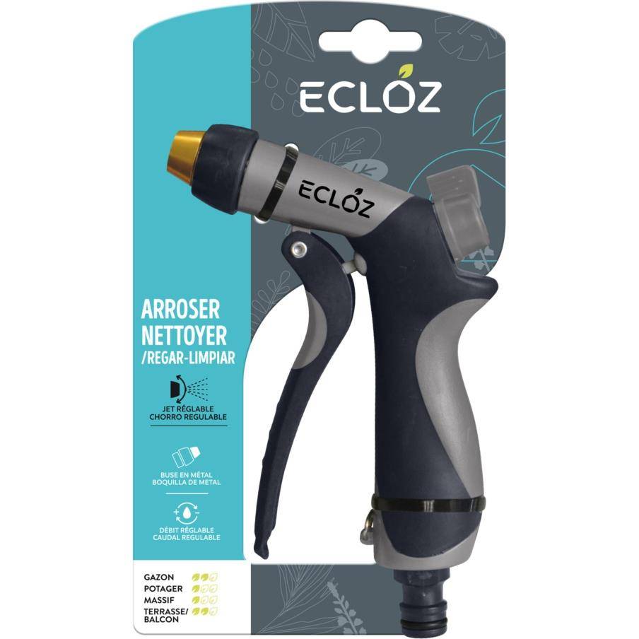 Ecloz - Pistolet d'arrosage en alu ECLOZ - Jet réglable droit ou évasé - Imagen 2