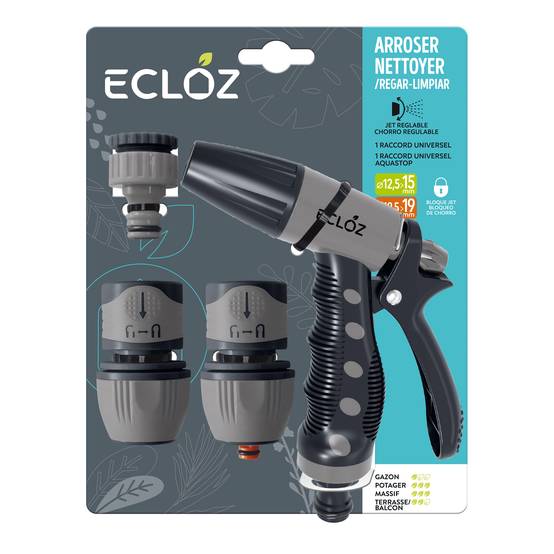 Ecloz - Ecloz - Kit pistolet jet réglable avec raccord universel - Image 1