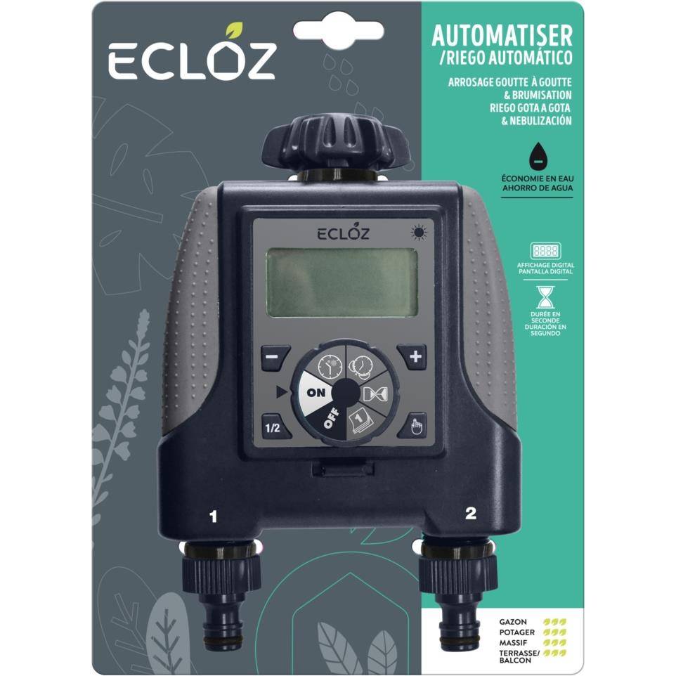 Ecloz - Ecloz - Programmateur d'arrosage digital 2 voies - Imagen 2