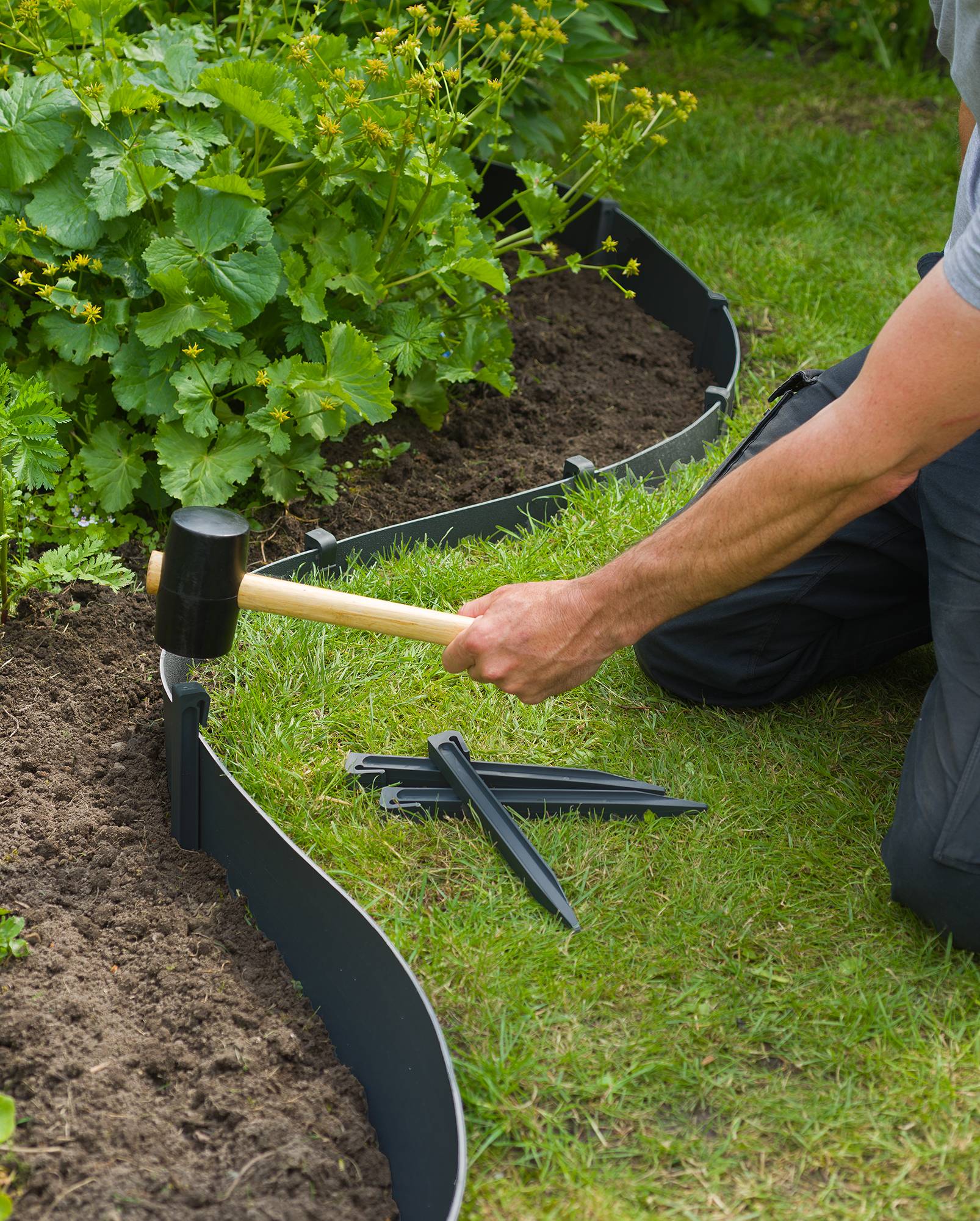 Bordure de jardin PE recyclé Noir – NATURE