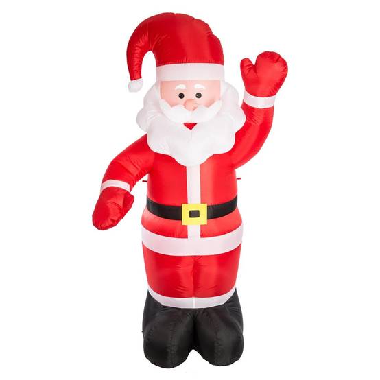 Automate gonflable Père Noël polyester rouge blanc H 180 cm - Image 1