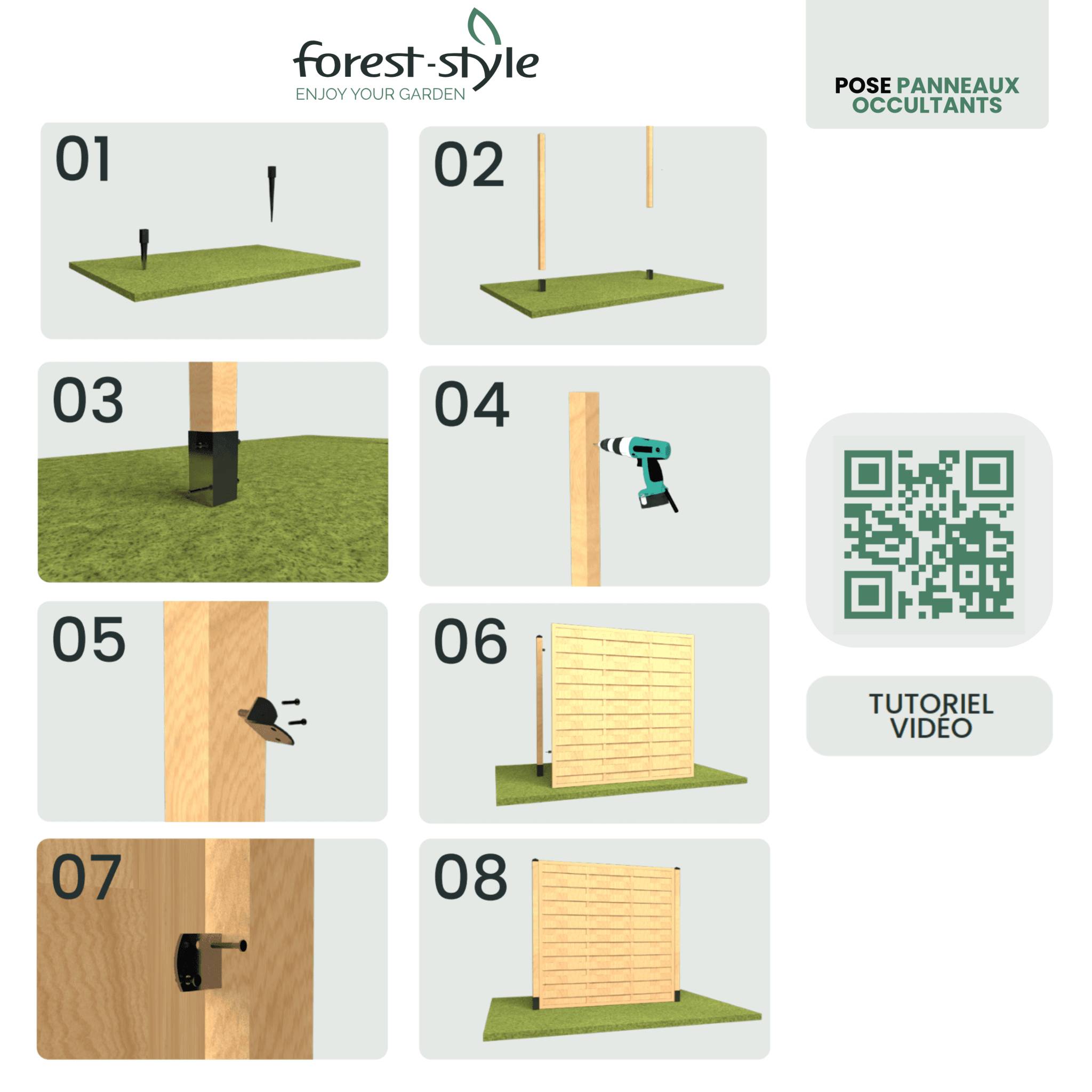 Cerland - Panneau En Kit Bois Naturel L 176 cm H 180 cm - Cerland - Imagen 10