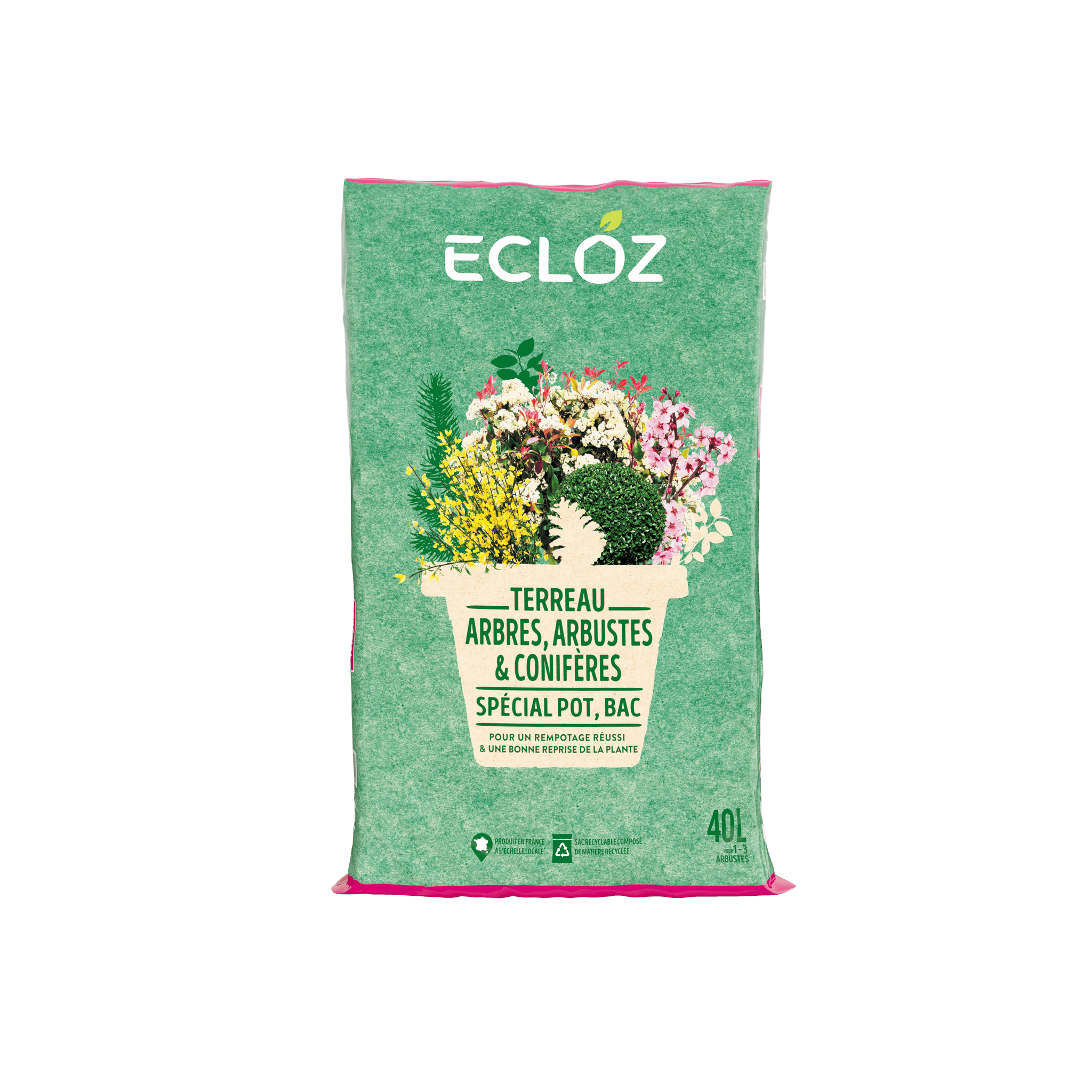 Ecloz - Terreau pour arbres, arbustes, conifères en pot 40 L ECLOZ