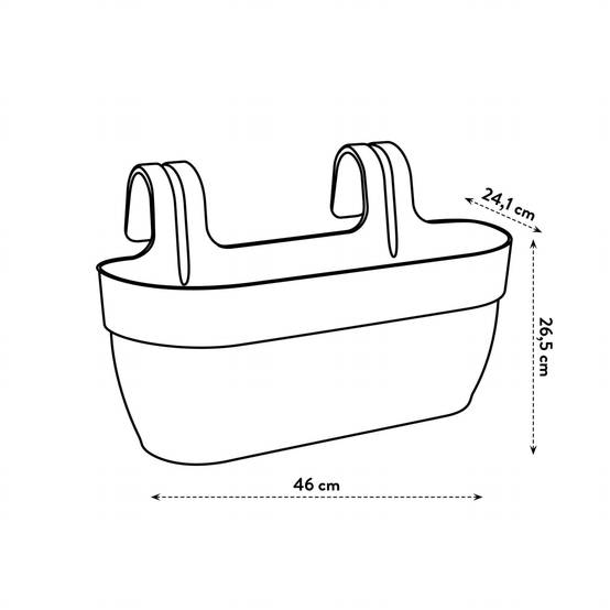 Pot De Fleurs Vibia Campana Easy Hanger Large Rose Poussière L 24,1 cm l 46 cm H 26,5 cm – ELHO