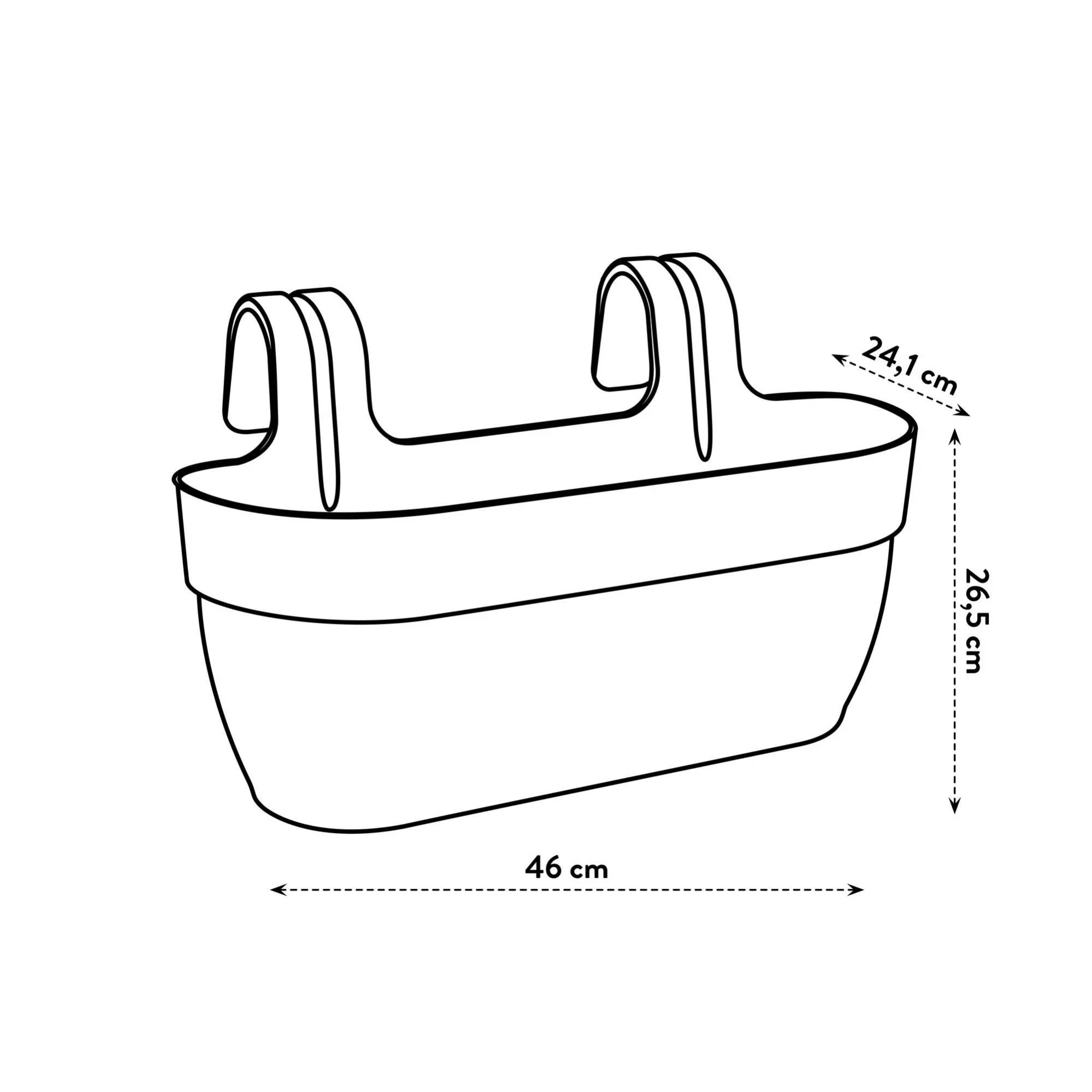 Pot De Fleurs Vibia Campana Easy Hanger Large Rose Poussière L 24,1 cm l 46 cm H 26,5 cm – ELHO