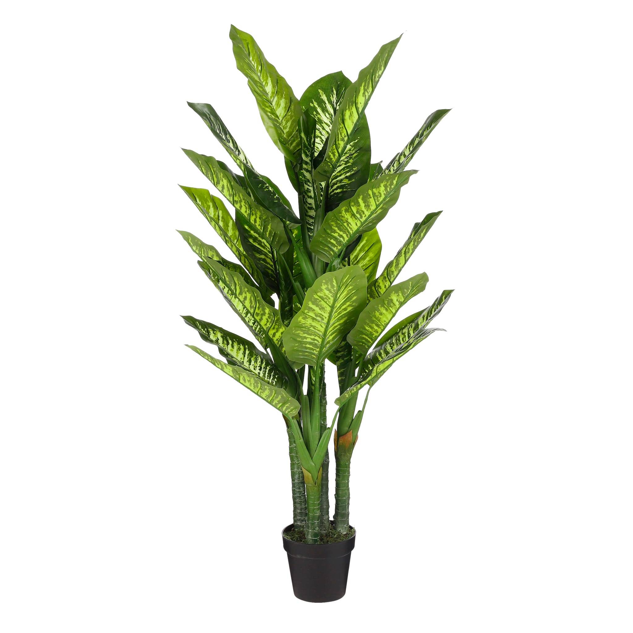 Dieffenbachia en pot vert -polyester-Vert- h150xd70cm