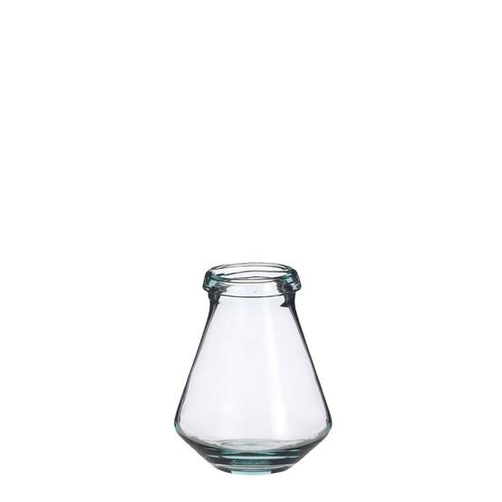 Jive vase verre recycle -verre recycle-Transparent- h16xd12,5cm