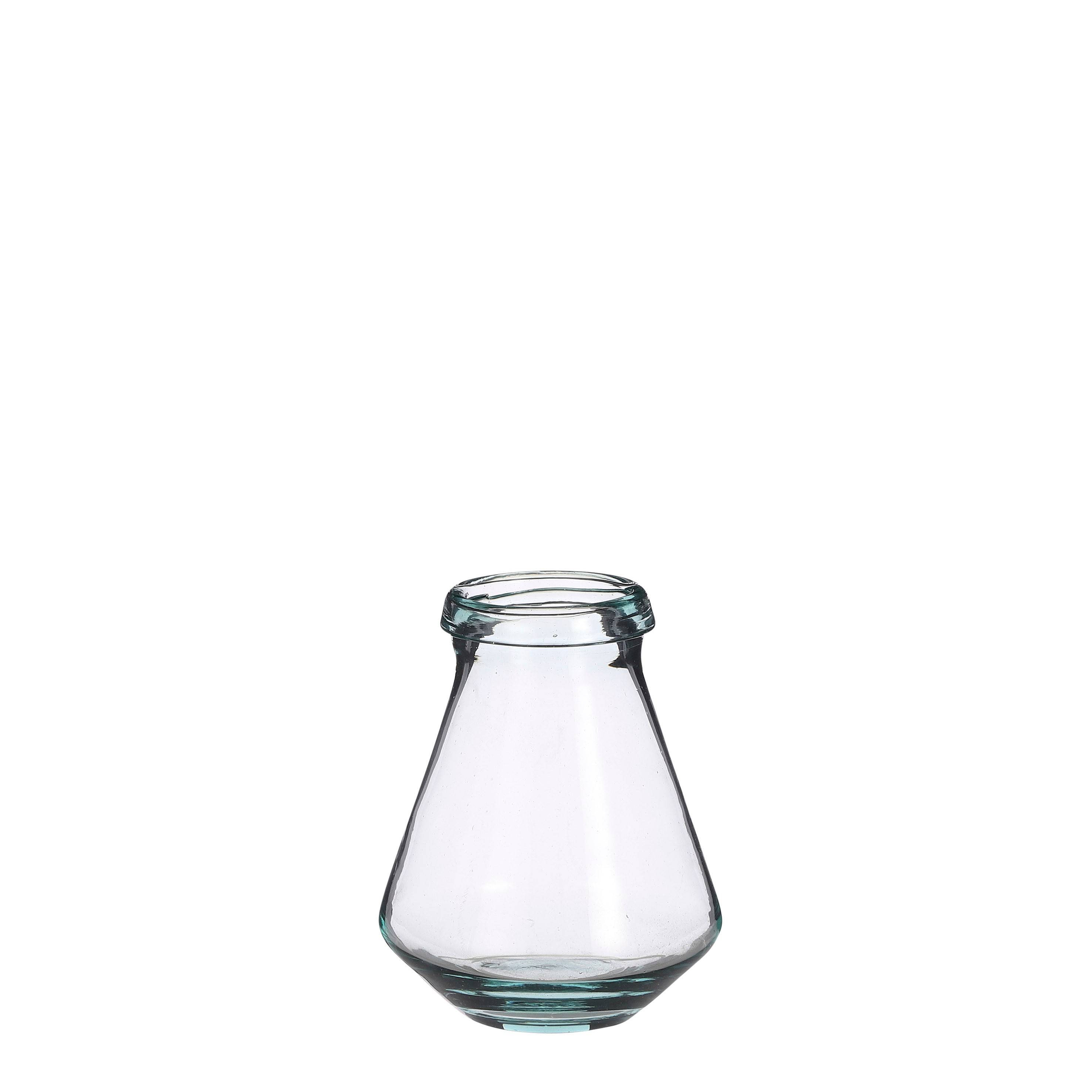 Jive jarrón vidrio reciclado -vidrio reciclado-Transparente- h16xd12,5cm
