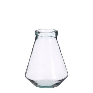 Jive vase verre recycle -verre recycle-Transparent- h23xd18cm