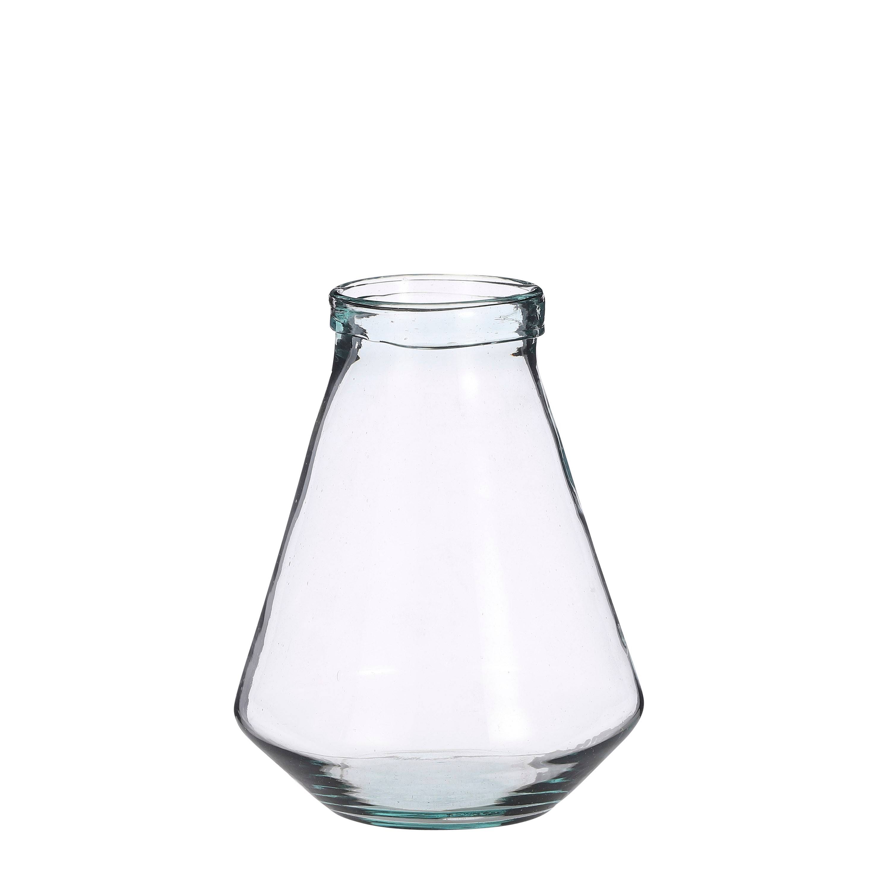 Jive vase verre recycle -verre recycle-Transparent- h23xd18cm