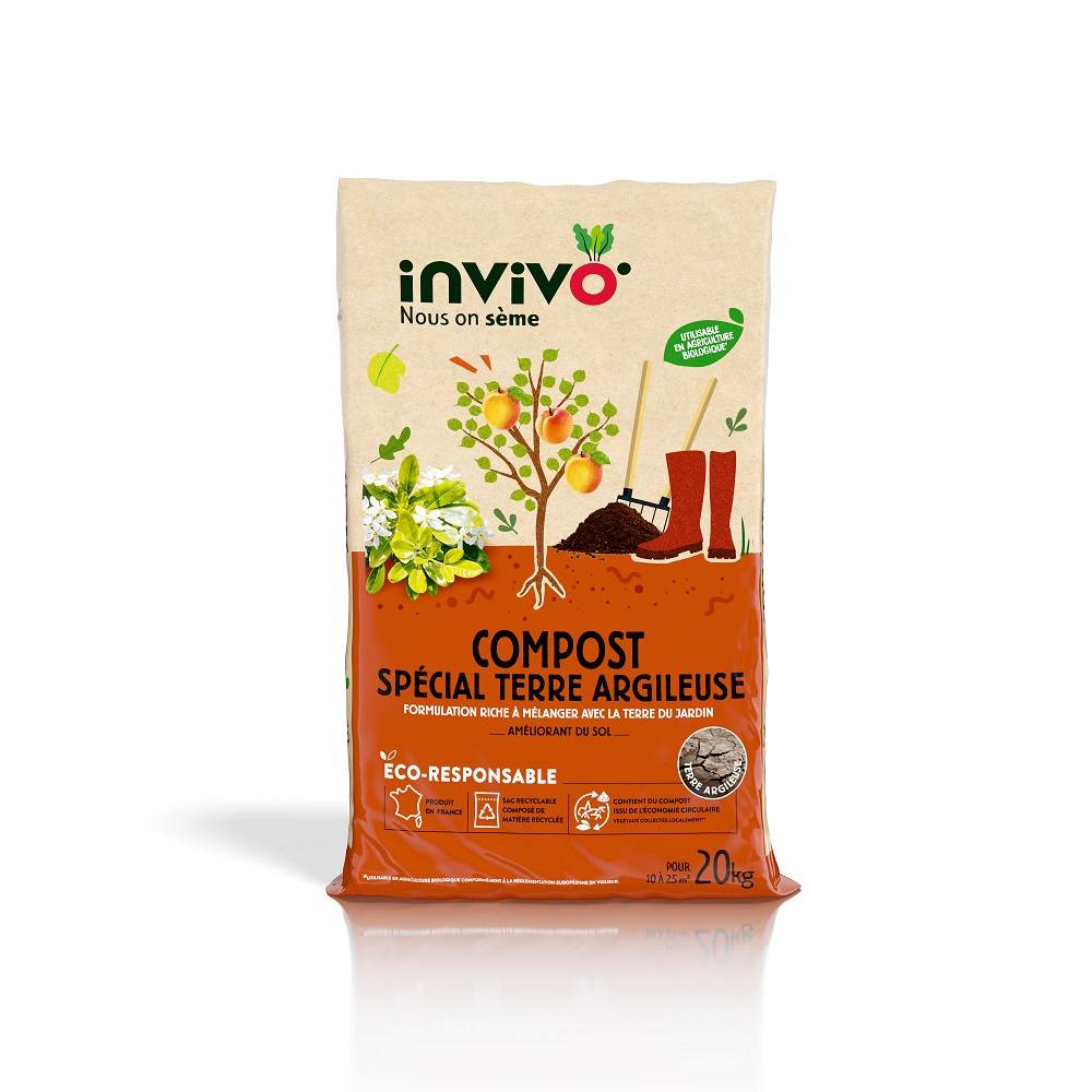 Invivo Nous On Sème - Invivo Nous on Sème - Compost pour sol argileux - 20 kg - Imagen 4