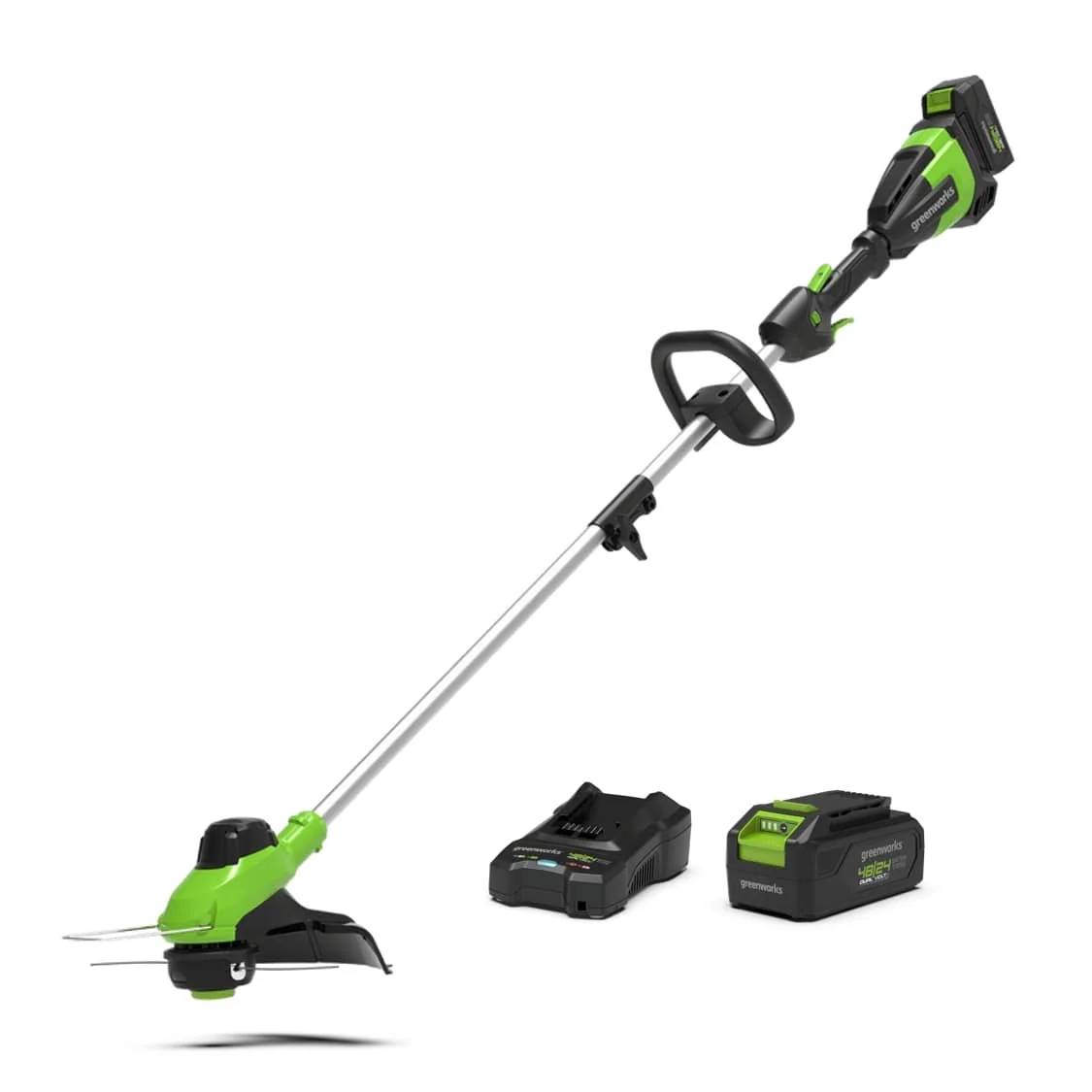 Greenworks - Coupe-bordures sans fil 48V batterie et chargeur inclus Ø 33 cm G48ST8K2 - GREENWORKS