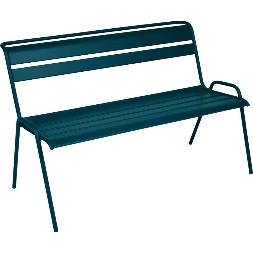 Fermob - Banc de jardin acier bleu acapulco 2 places Monceau Fermob - Image 1