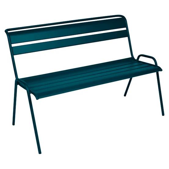Fermob - Banc de jardin acier bleu acapulco 2 places Monceau Fermob - Image 3