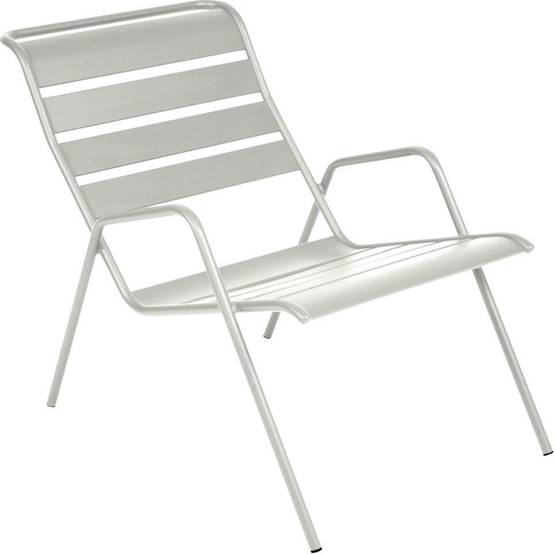 Fermob - Fauteuil de jardin bas acier gris argile Monceau Fermob - Image 2
