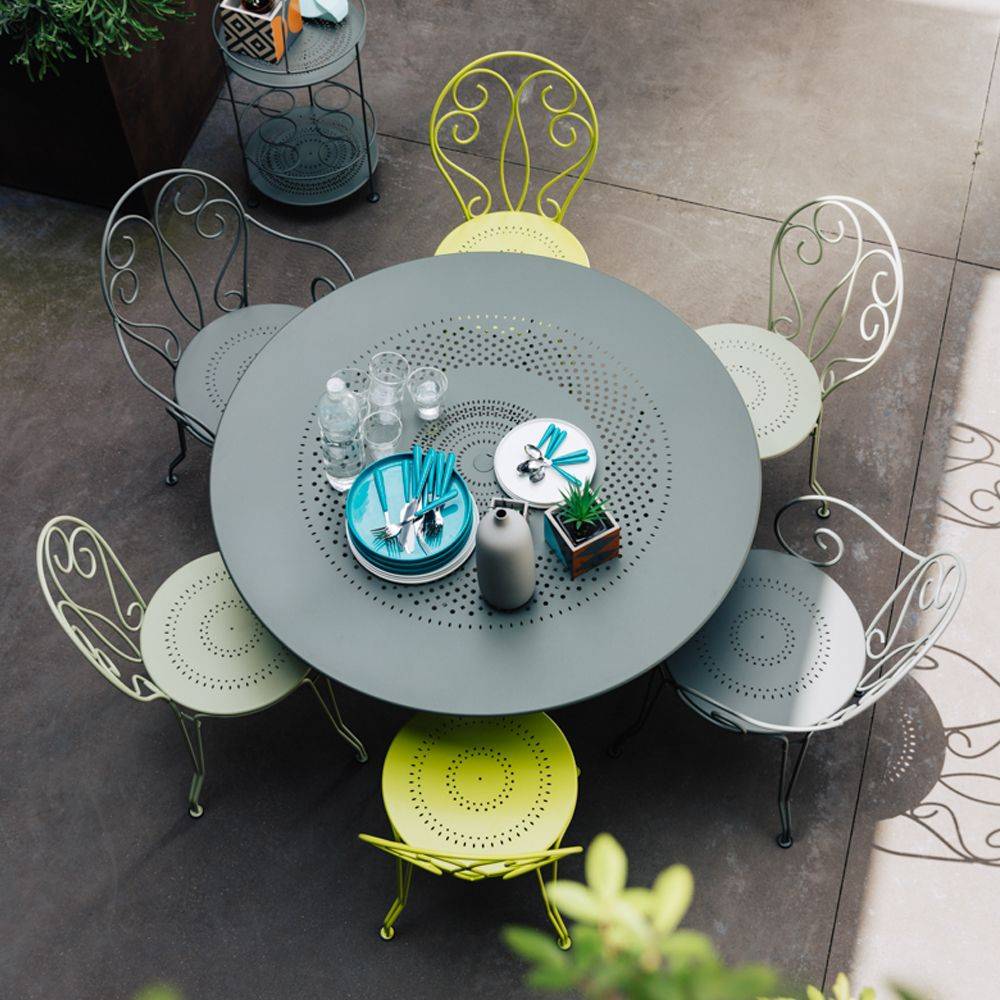 table de jardin ronde acier – FERMOB - Image 4