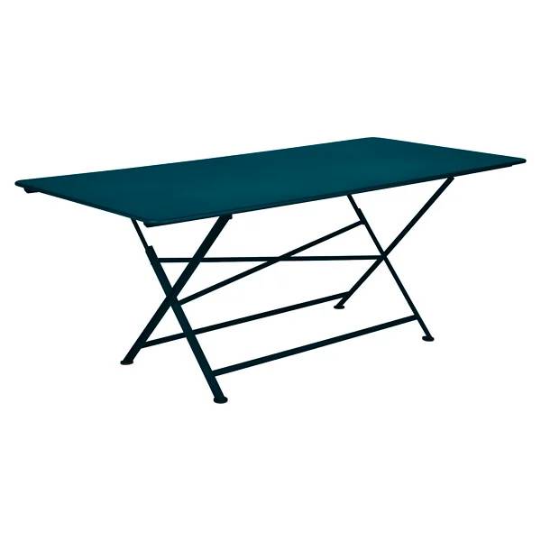 Fermob - Mesa de jardín rectangular plegable acero azul acapulco 8 personas Cargo Fermob