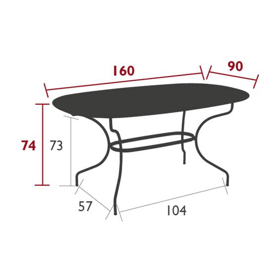 Fermob - Table Ovale Cactus L.160 x l.90 cm - FERMOB - Image 3