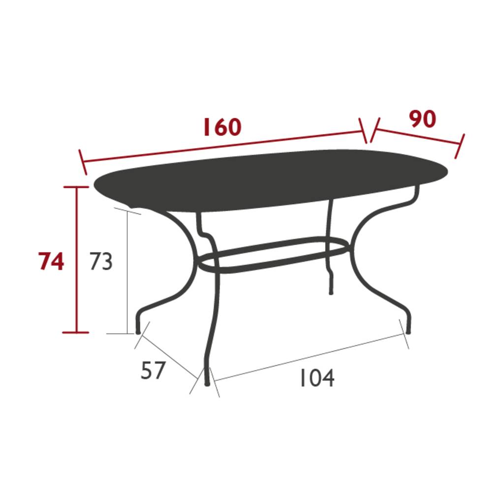 Fermob - Table Ovale Cactus L.160 x l.90 cm - FERMOB - Image 3