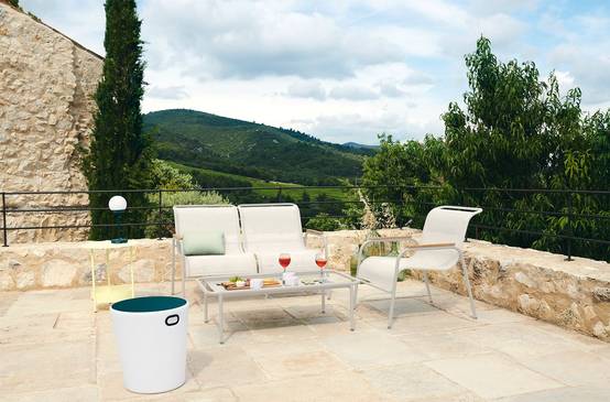 Table basse rectangulaire acier vert Coolside – FERMOB - Image 4