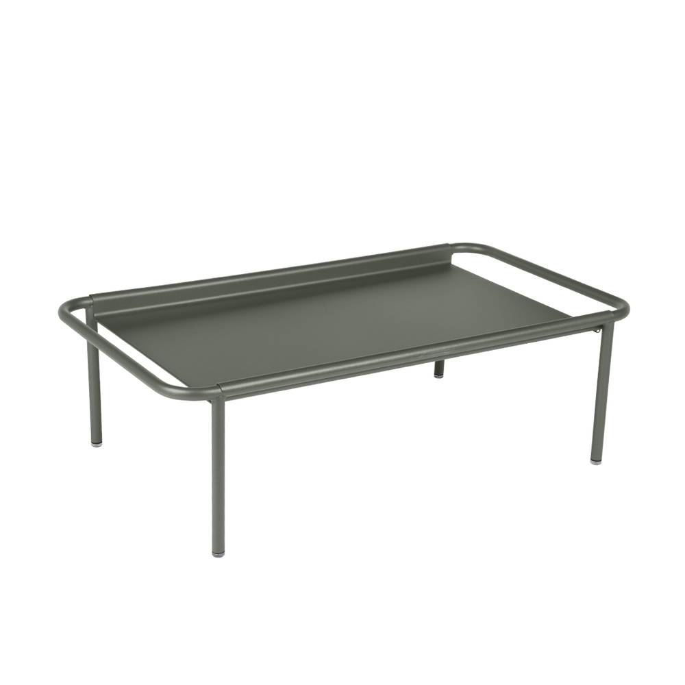 Table basse rectangulaire acier vert Coolside – FERMOB - Image 1